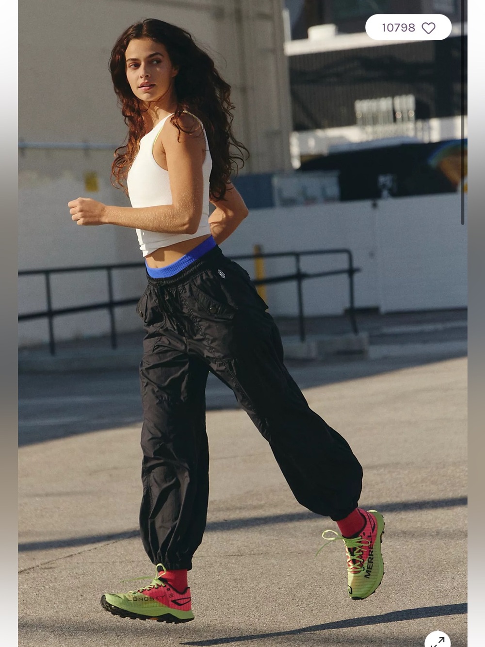 FP Movement by Free People Black Track Joggers with Waistband